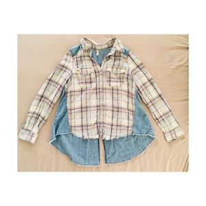 Free People flannel plaid shirt